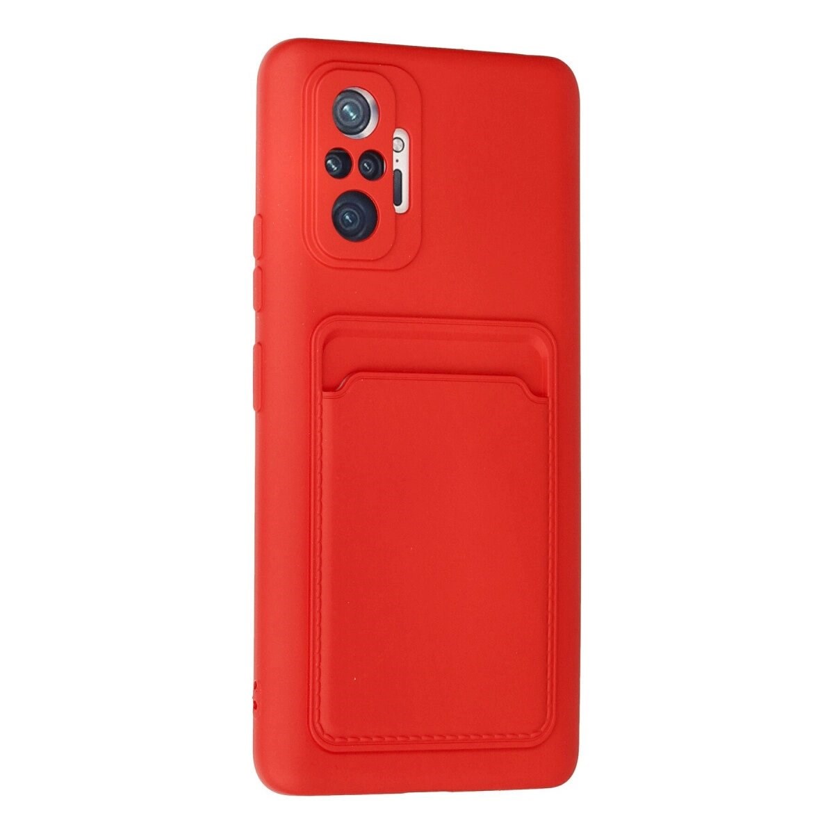 Xiaomi Redmi Note 10 Pro Kılıf Kelvin Kartvizitli Silikon - Kırmızı