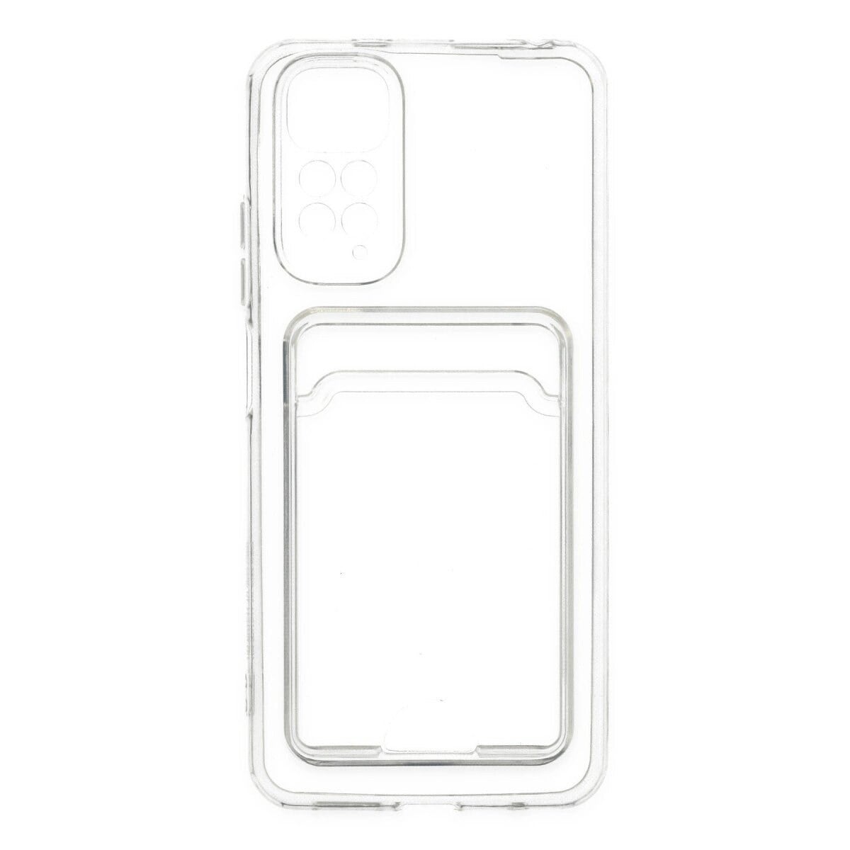 Xiaomi Redmi Note 11 Kılıf Kart Şeffaf Silikon - Şeffaf
