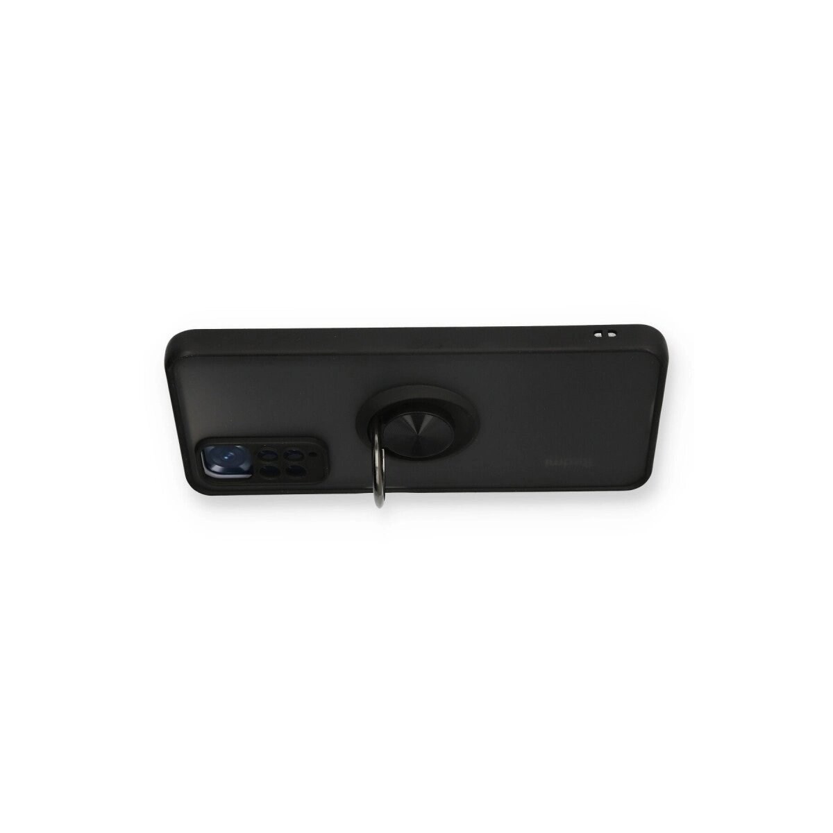 Xiaomi Redmi Note 11 Kılıf Montreal Yüzüklü Silikon Kapak - Siyah