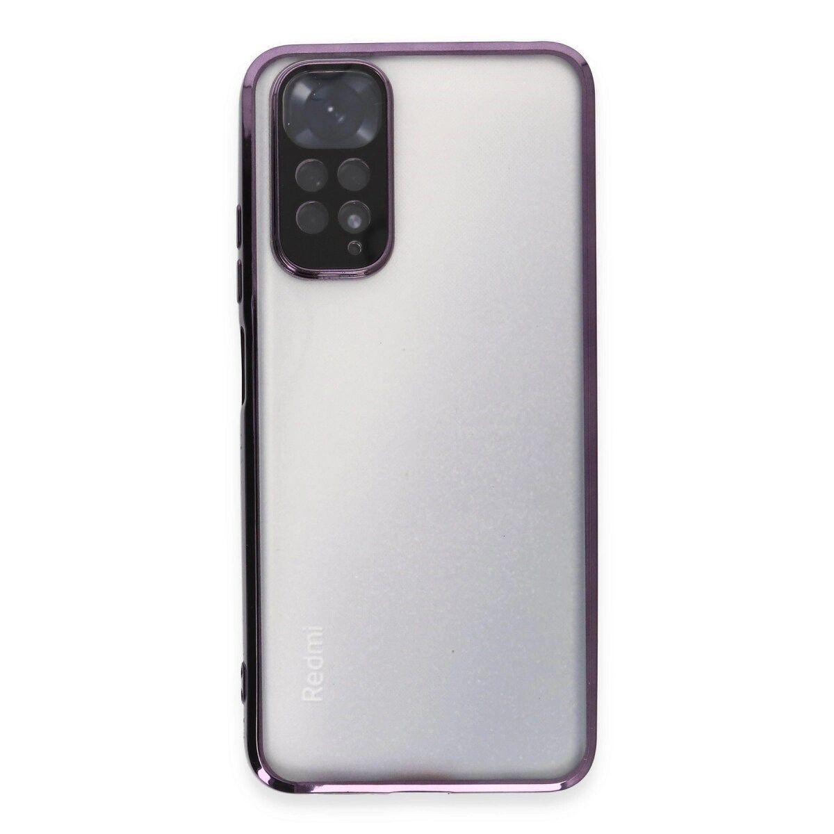 Xiaomi Redmi Note 11 Kılıf Razer Lensli Silikon - Mor