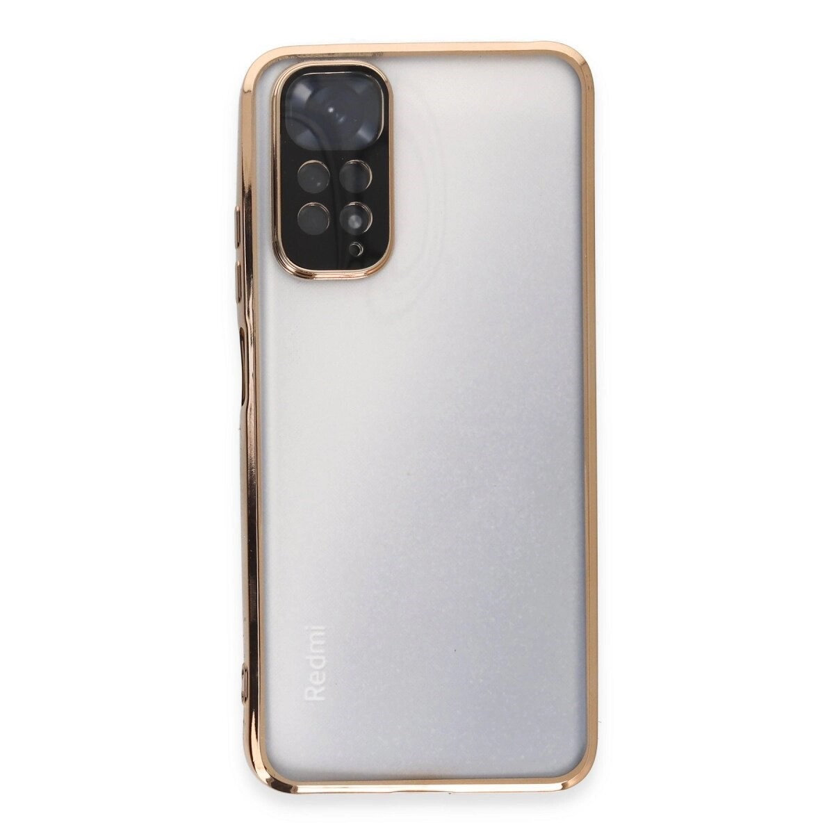 Xiaomi Redmi Note 11 Kılıf Razer Lensli Silikon - Gold