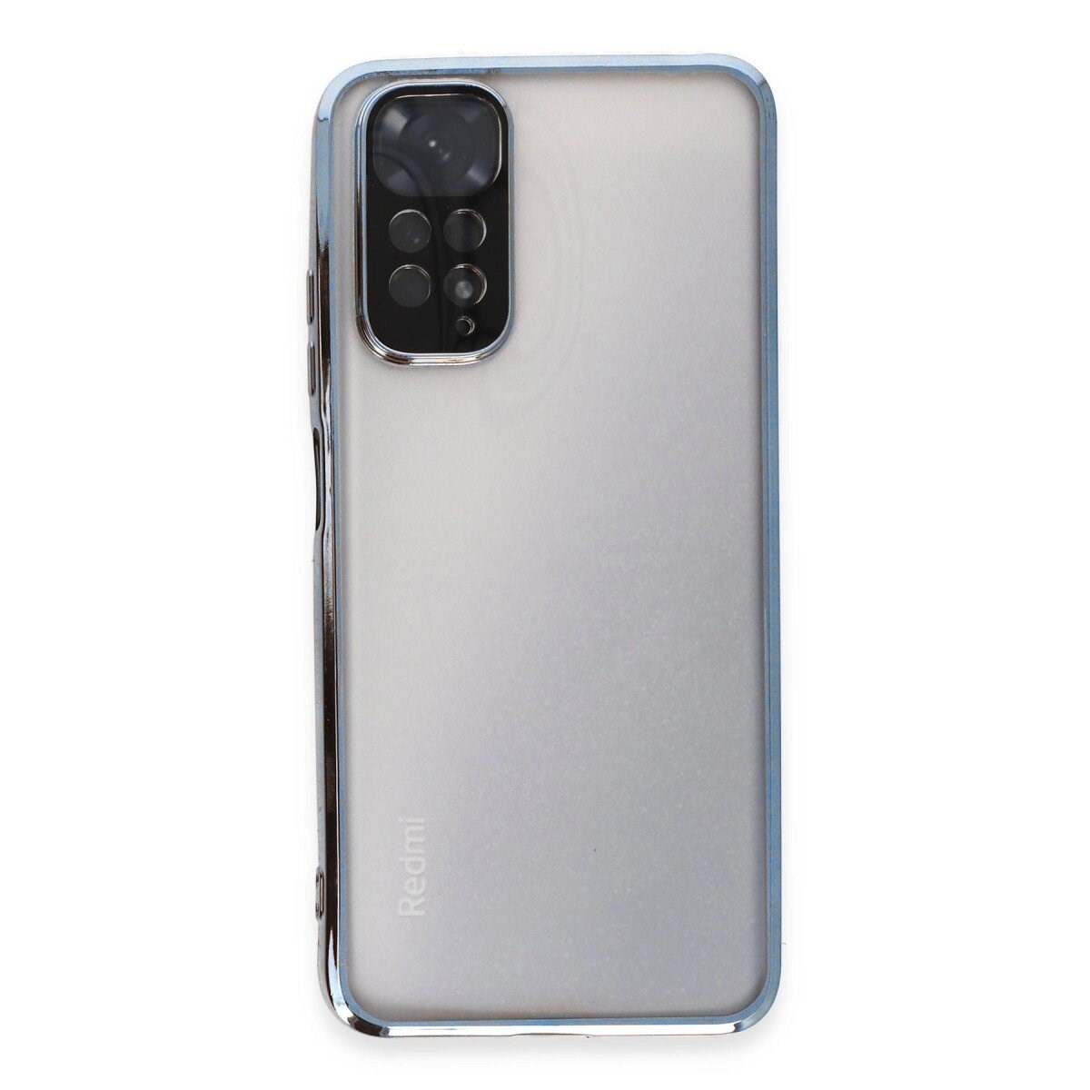 Xiaomi Redmi Note 11 Kılıf Razer Lensli Silikon - Açık Mavi