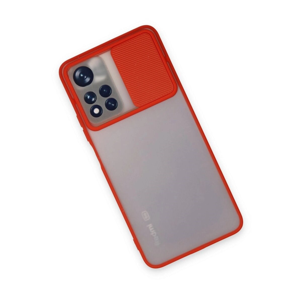 Xiaomi Redmi Note 11 Pro Plus 5g Kılıf Palm Buzlu Kamera Sürgülü Silikon - Kırmızı