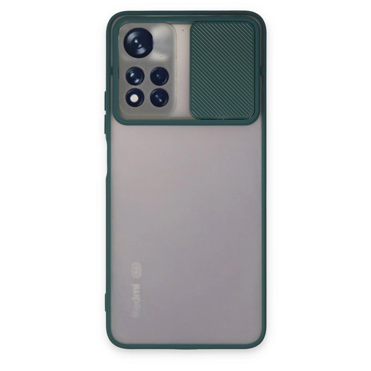 Xiaomi Redmi Note 11 Pro Plus 5g Kılıf Palm Buzlu Kamera Sürgülü Silikon - Yeşil