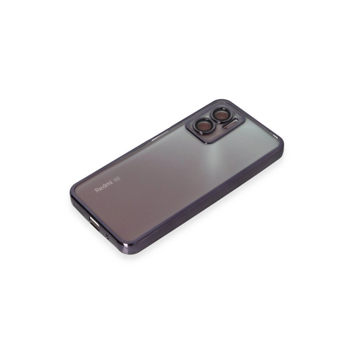 Xiaomi Redmi Note 11e Kılıf Razer Lensli Silikon - Mor