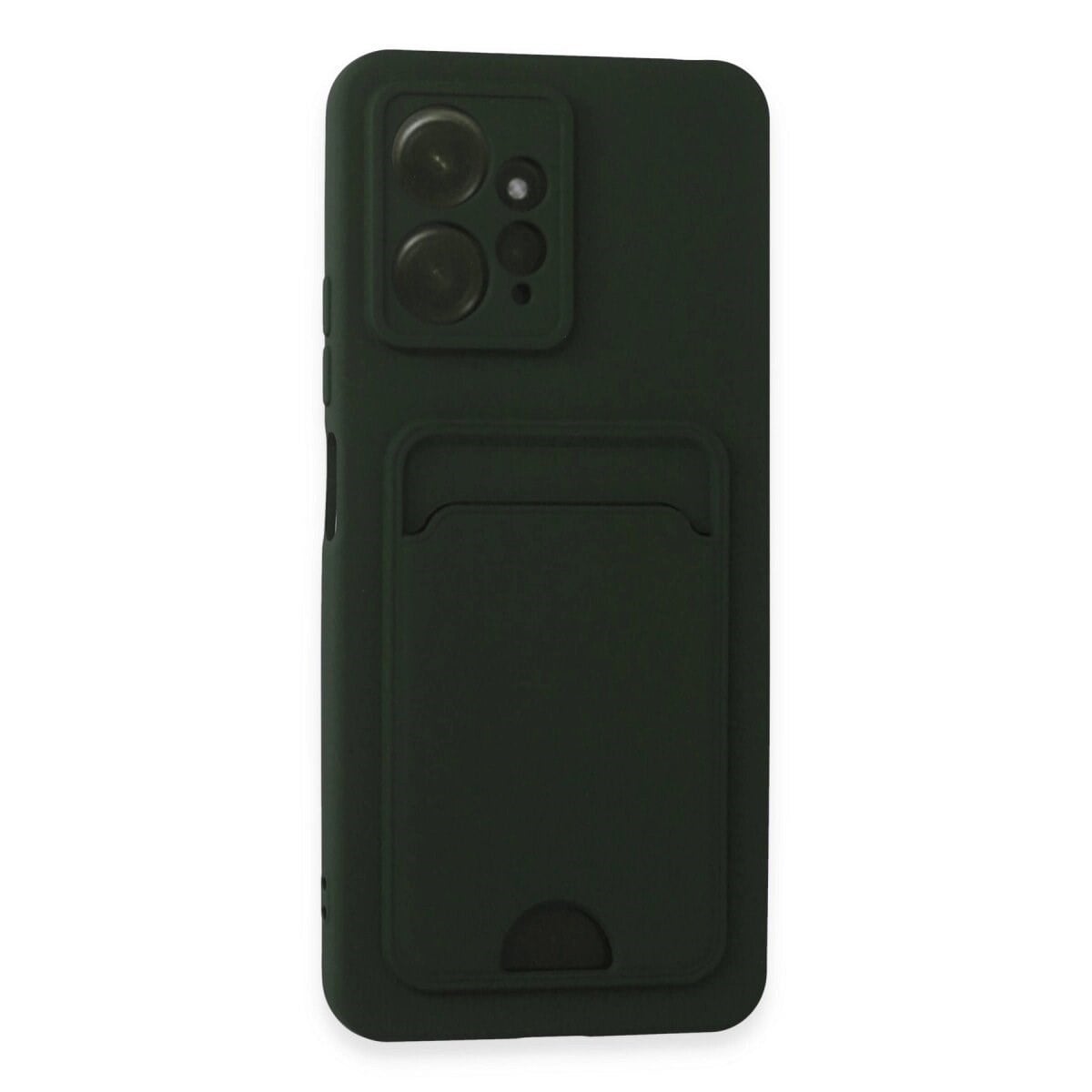 Xiaomi Redmi Note 12 4g Kılıf Kelvin Kartvizitli Silikon - Koyu Yeşil