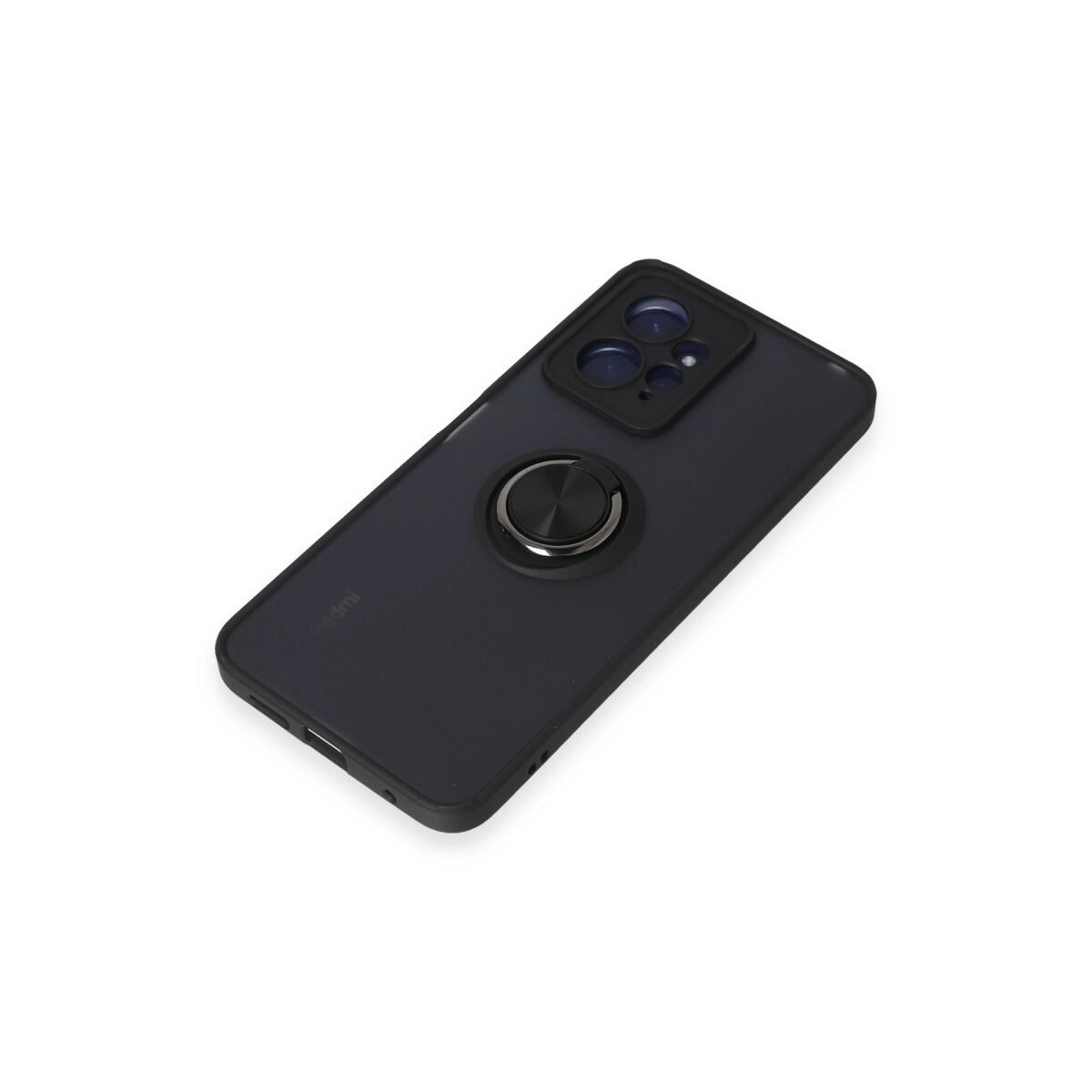 Xiaomi Redmi Note 12 4g Kılıf Montreal Yüzüklü Silikon Kapak - Siyah