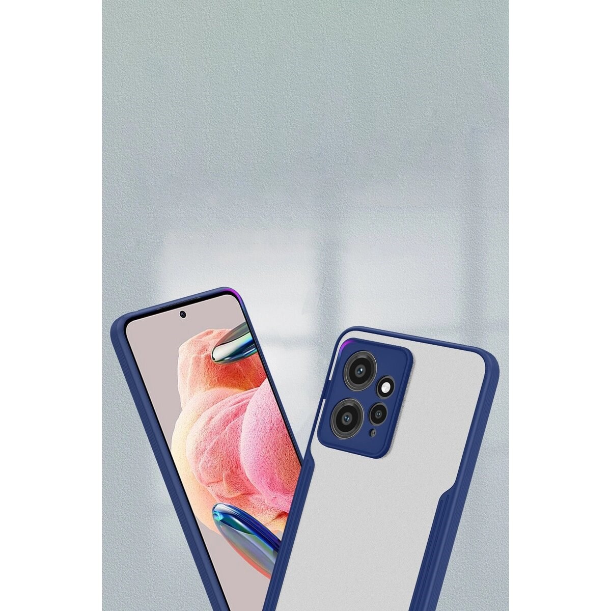 Xiaomi Redmi Note 12 4g Kılıf Platin Silikon - Mavi