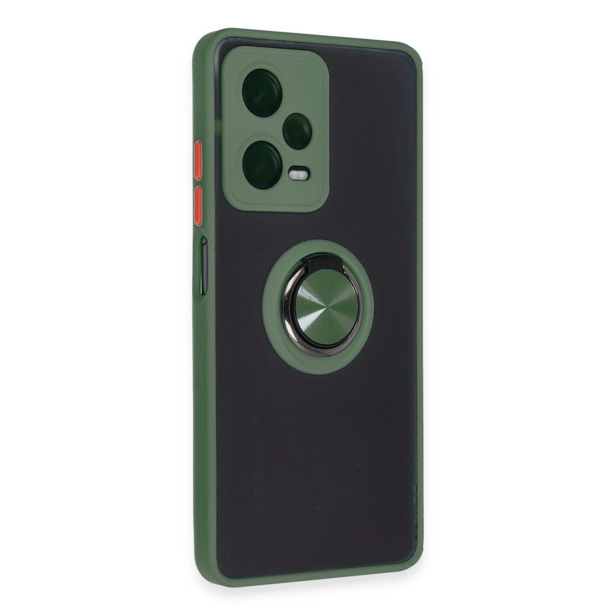 Xiaomi Redmi Note 12 5g Kılıf Montreal Yüzüklü Silikon Kapak - Yeşil
