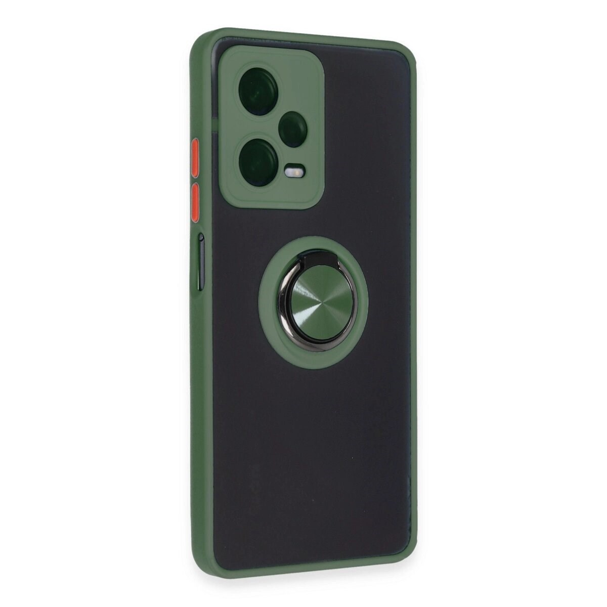 Xiaomi Redmi Note 12 5g Kılıf Montreal Yüzüklü Silikon Kapak - Yeşil