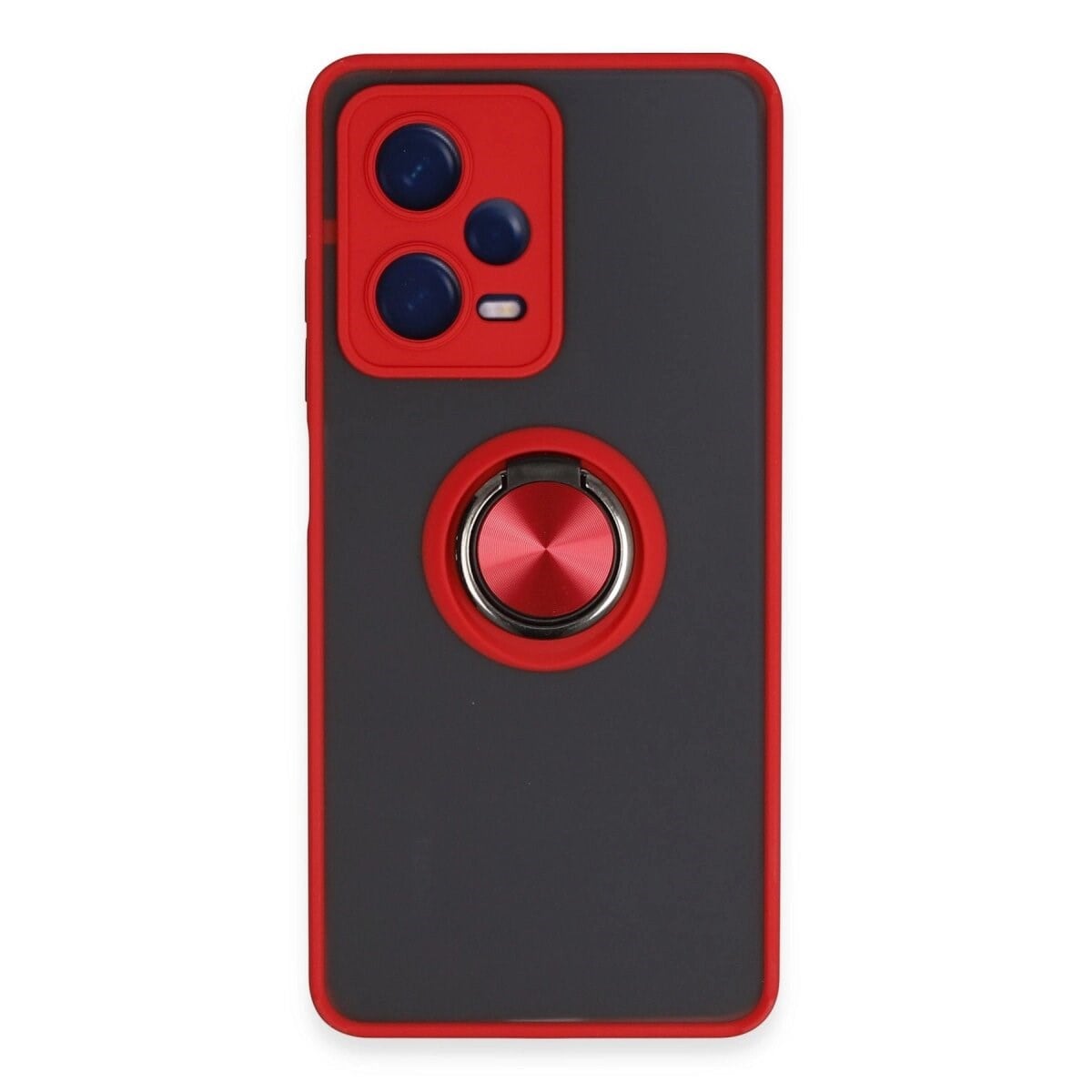 Xiaomi Redmi Note 12 Pro 5g Kılıf Montreal Yüzüklü Silikon Kapak - Kırmızı