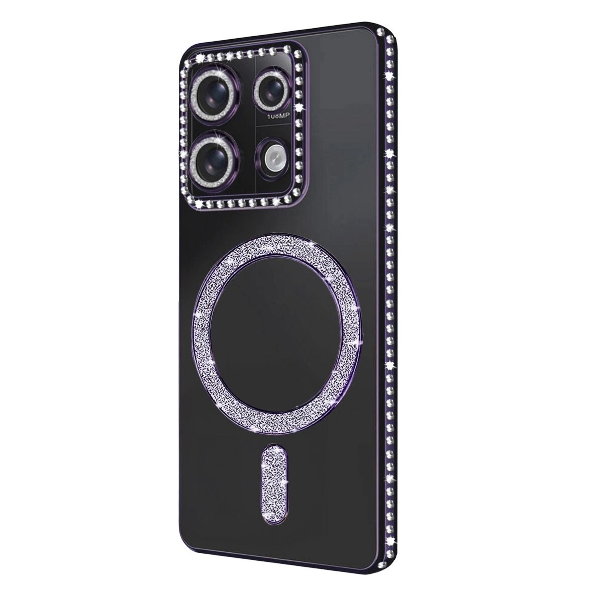 Xiaomi Redmi Note 13 Pro 4g Joke Simli Magneticsafe Kılıf - Derin Mor