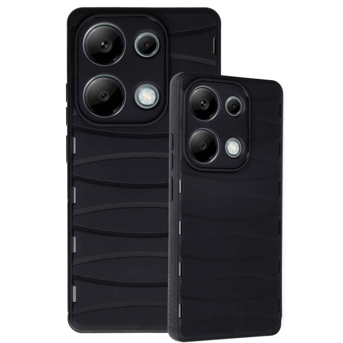 Xiaomi Redmi Note 13 Pro 4g Kılıf Bibercas Silikon Kapak - Siyah