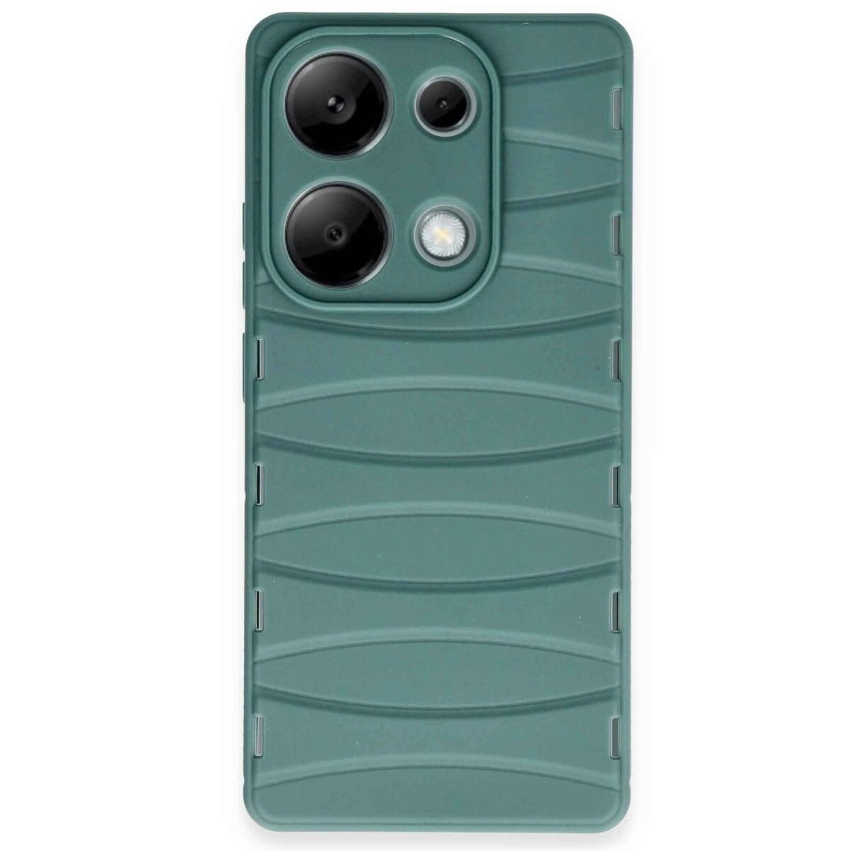 Xiaomi Redmi Note 13 Pro 4g Kılıf Bibercas Silikon Kapak - Koyu Yeşil