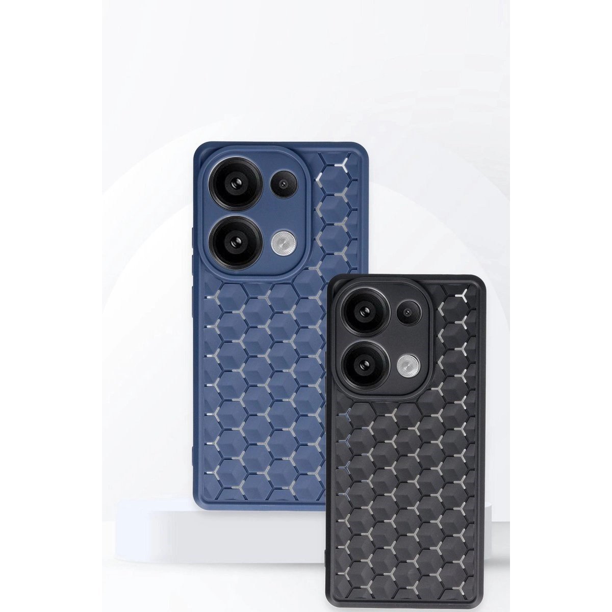 Xiaomi Redmi Note 13 Pro 4g Kılıf Petek Silikon Kapak - Koyu Yeşil