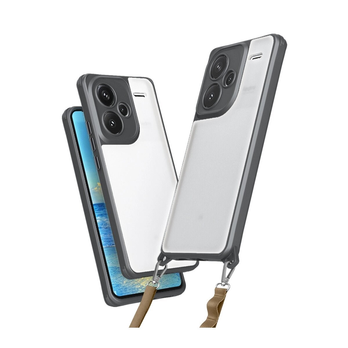 Xiaomi Redmi Note 13 Pro Plus Kılıf Penta Silikon Kılıf - Titan Gri