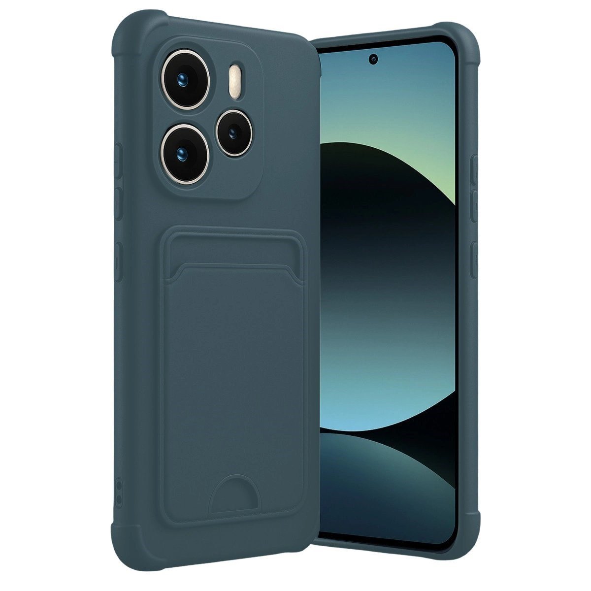 Xiaomi Redmi Note 14 4g Kelvin Kartvizitli Silikon - Koyu Yeşil