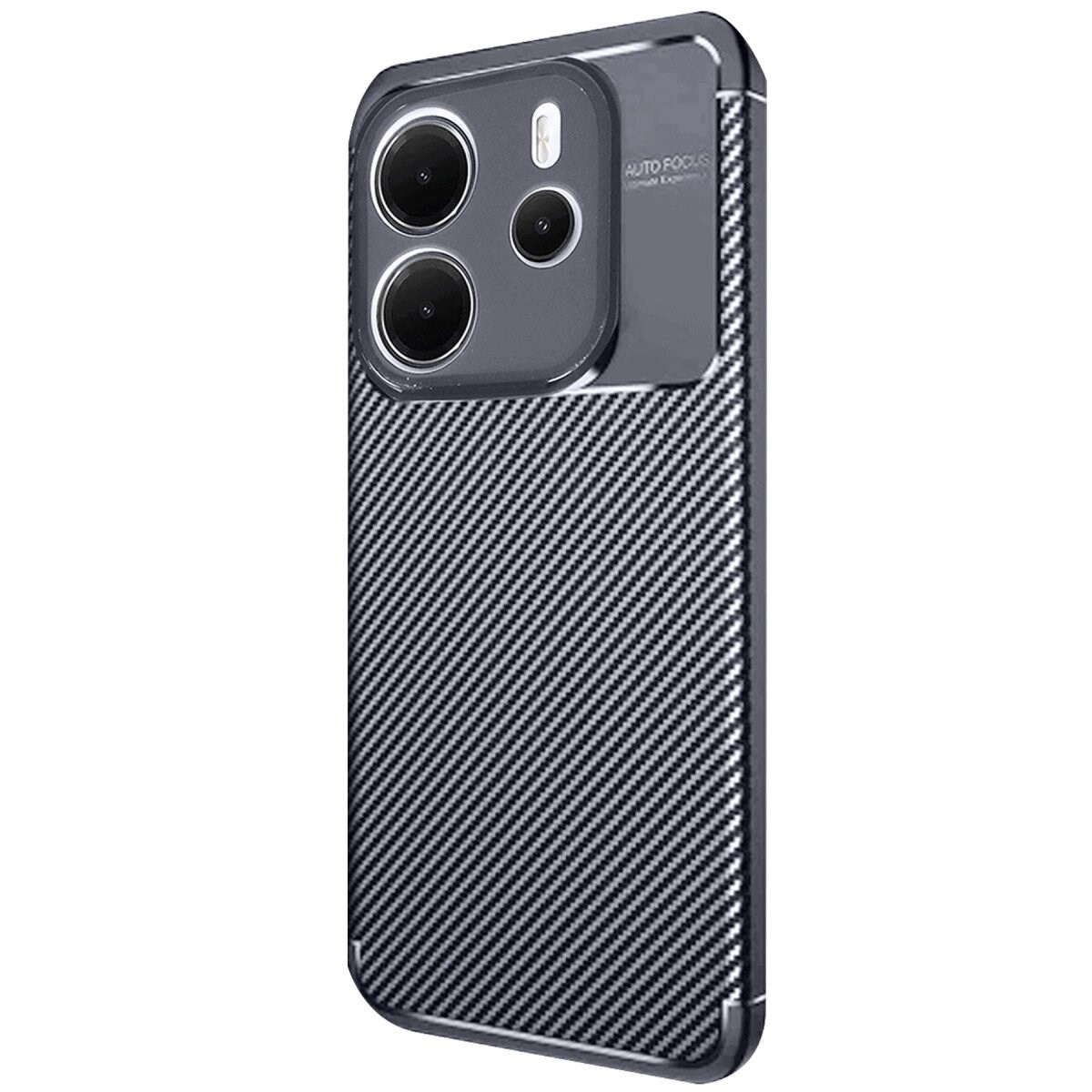 Xiaomi Redmi Note 14 4g Kılıf Auto Focus Karbon Kapak - Lacivert