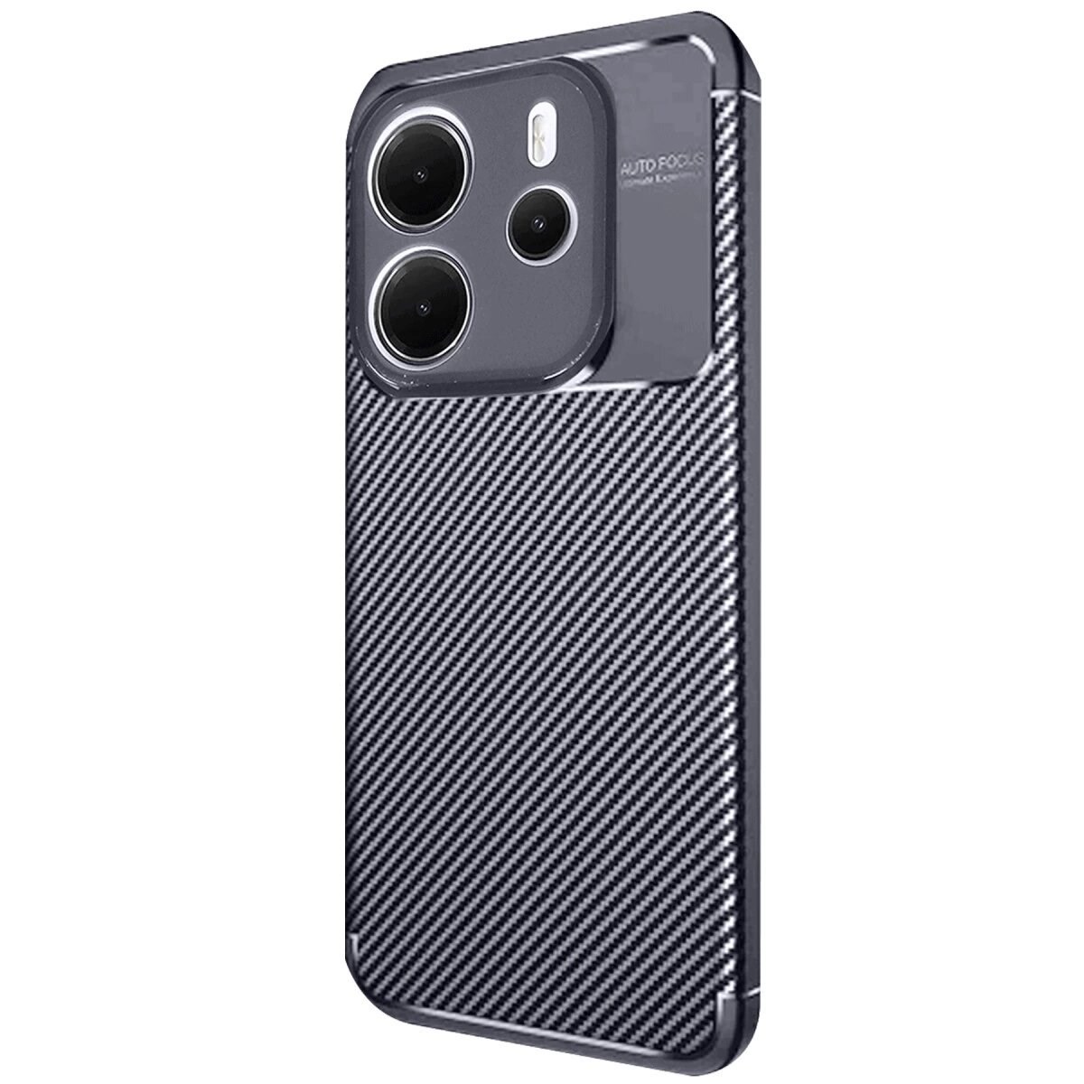 Xiaomi Redmi Note 14 4g Kılıf Auto Focus Karbon Kapak - Lacivert