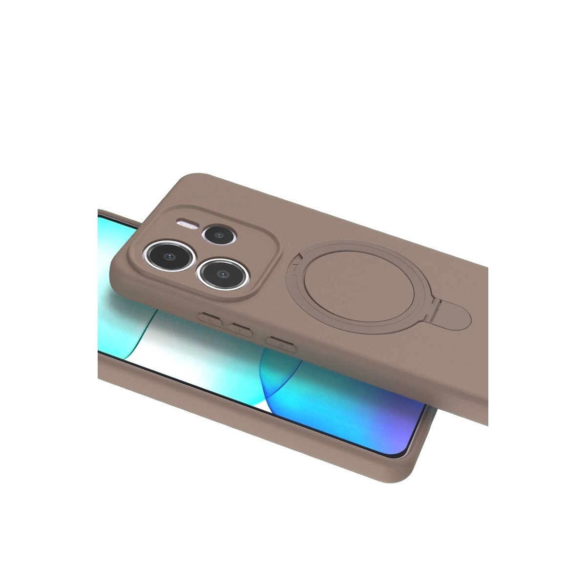 Xiaomi Redmi Note 14 4g Regal Magsafe Standlı Kapak - Çöl Titanyum