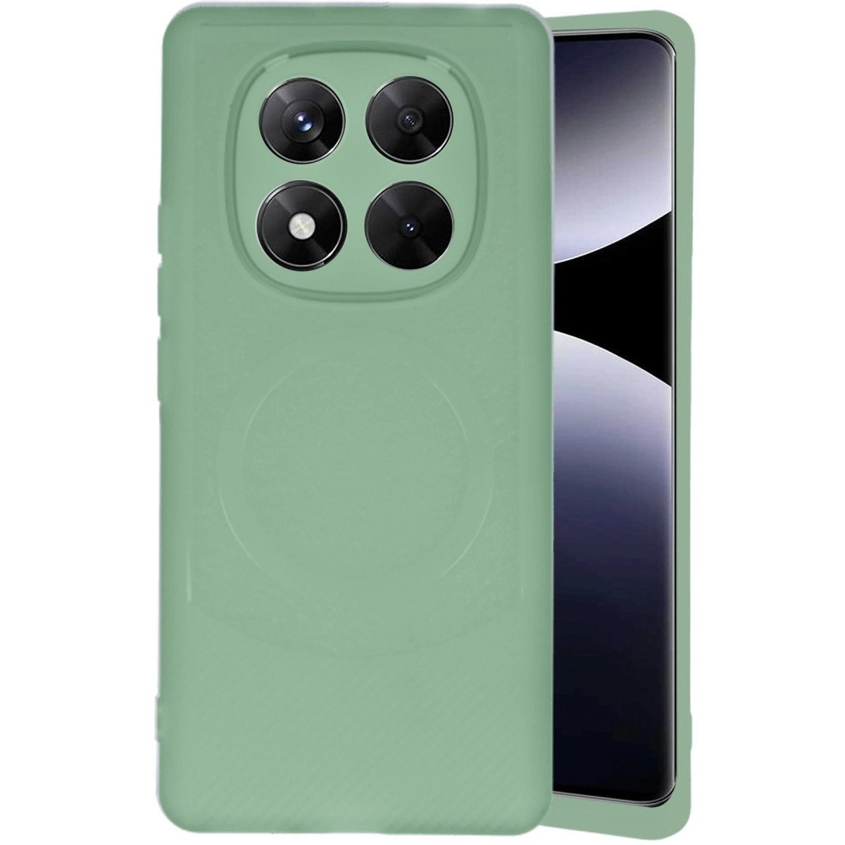 Xiaomi Redmi Note 14 Pro 4g Kılıf Maya Karbon Kapak - Su Yeşili
