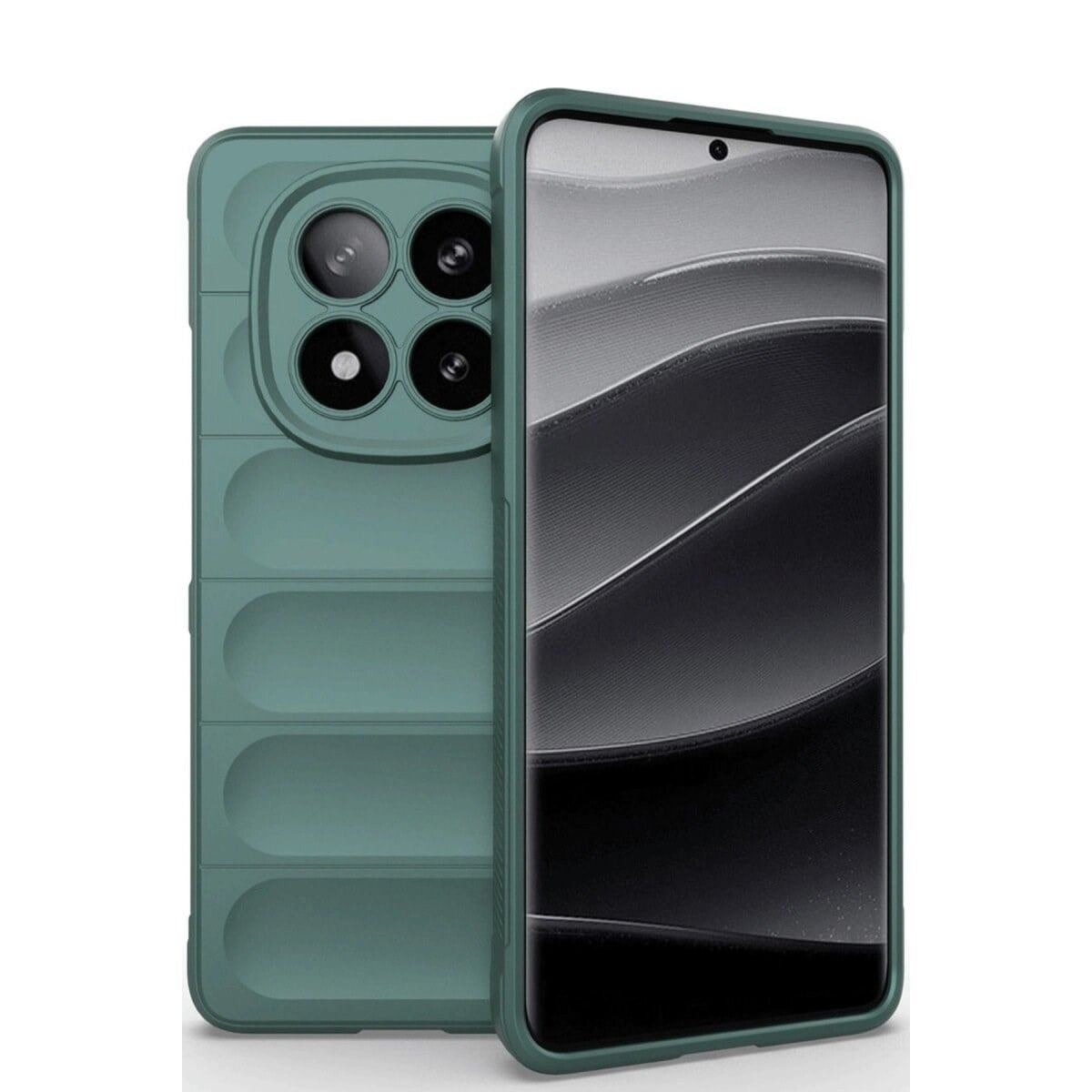 Xiaomi Redmi Note 14 Pro 5g Kılıf Optimum Silikon - Koyu Yeşil