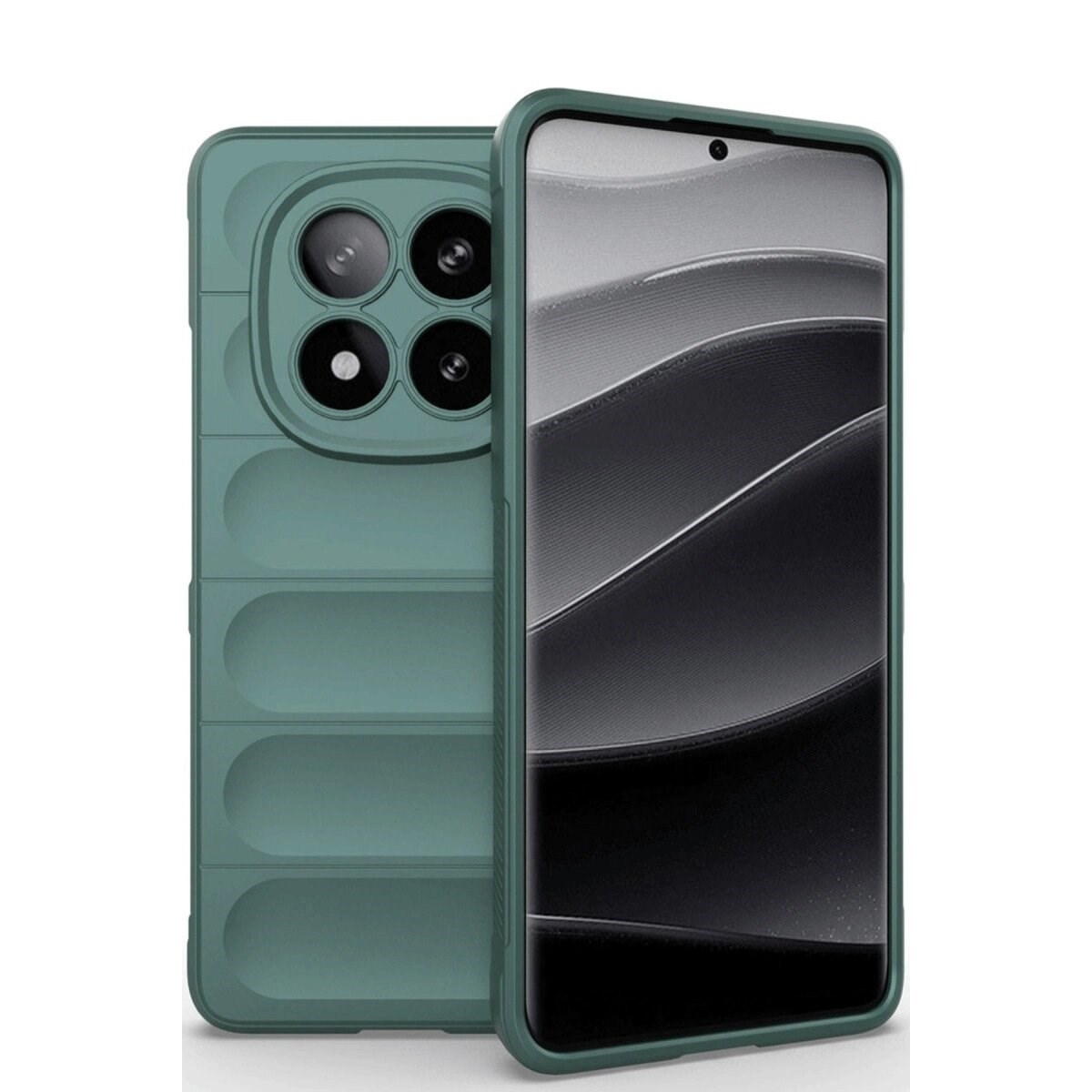 Xiaomi Redmi Note 14 Pro 5g Kılıf Optimum Silikon - Koyu Yeşil