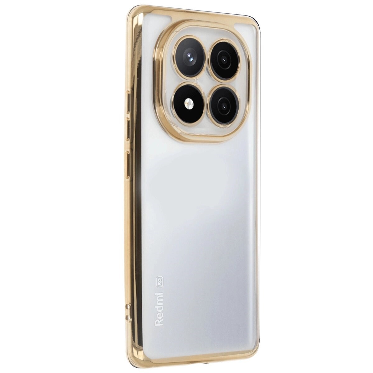 Xiaomi Redmi Note 14 Pro 5g Kılıf Razer Lensli Silikon - Gold
