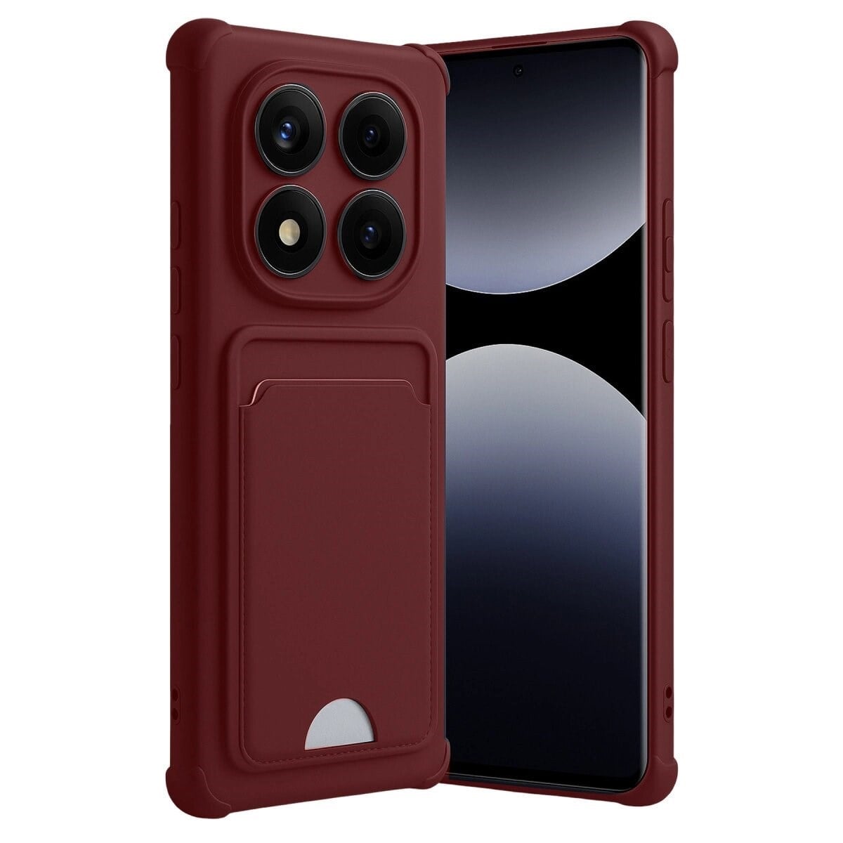 Xiaomi Redmi Note 14 Pro Plus Kelvin Kartvizitli Silikon - Bordo