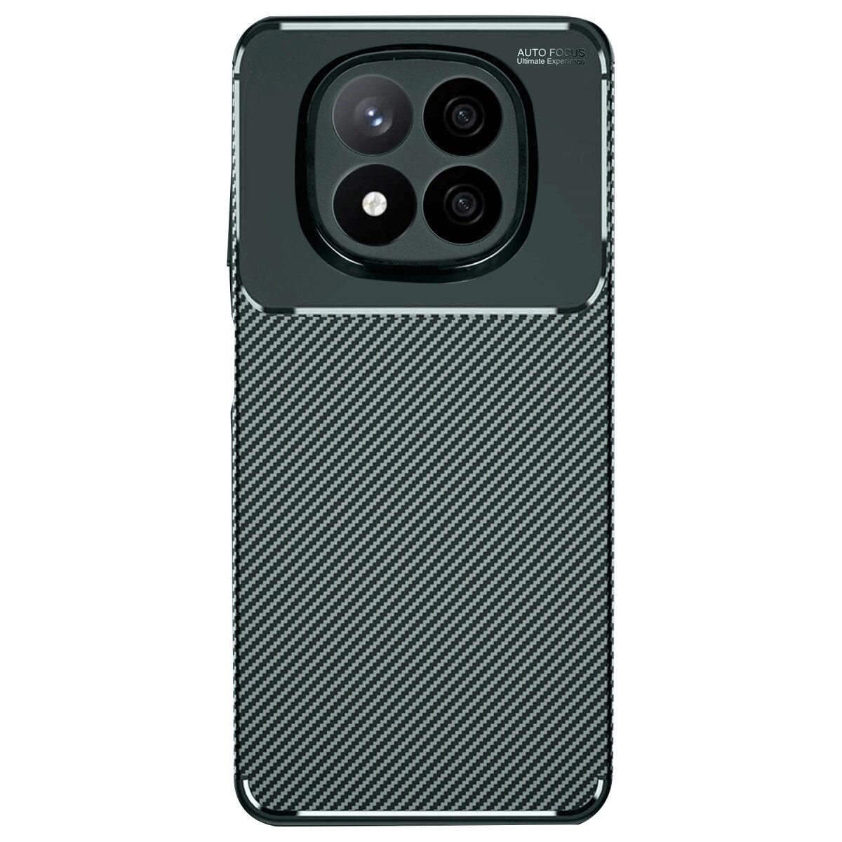 Xiaomi Redmi Note 14 Pro Plus Kılıf Auto Focus Karbon Kapak - Koyu Yeşil
