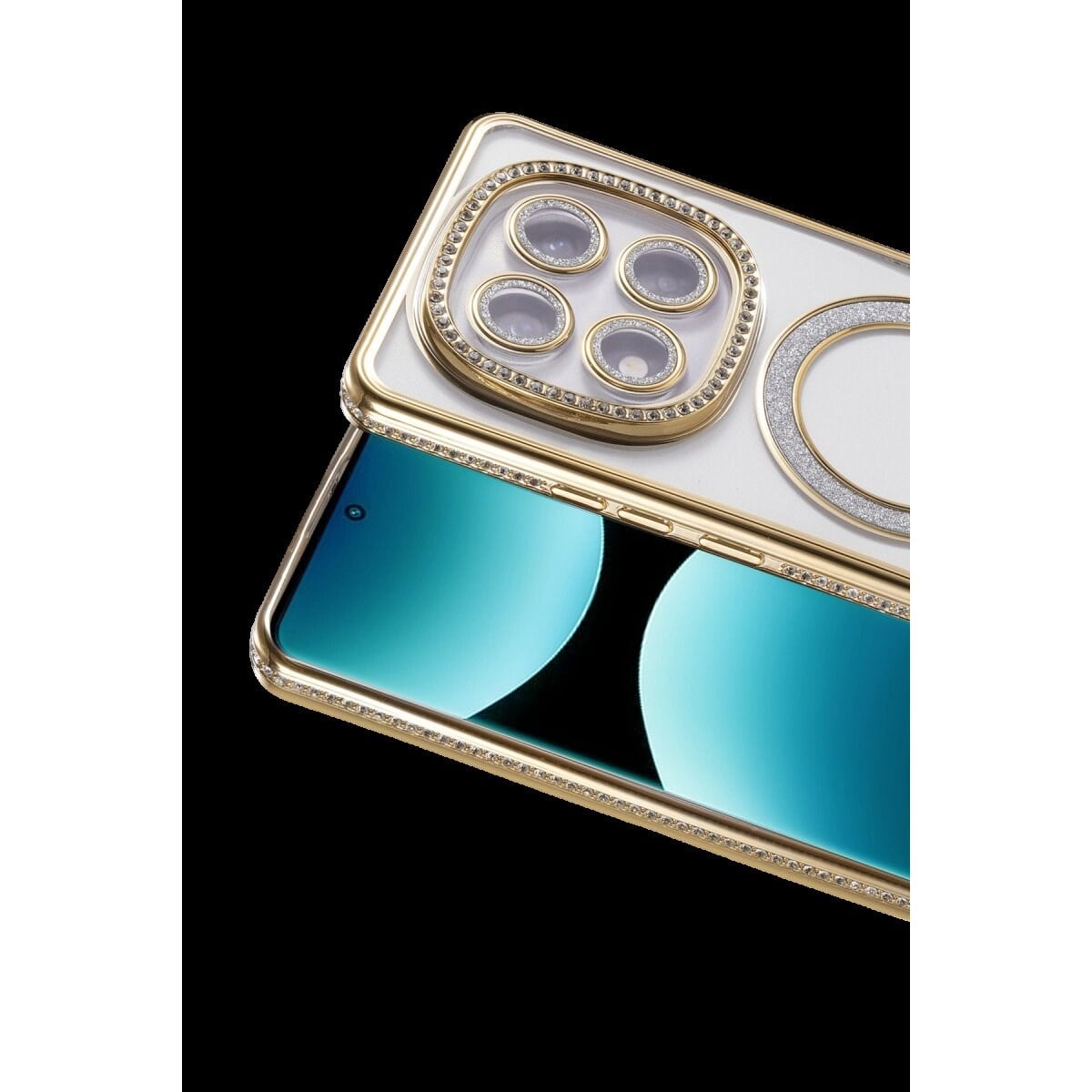 Xiaomi Redmi Note 15 4g Joke Simli Magneticsafe Kılıf - Gold