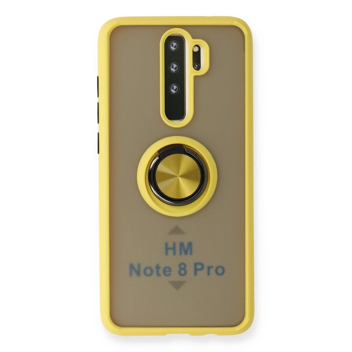 Xiaomi Redmi Note 8 Pro Kılıf Montreal Yüzüklü Silikon Kapak - Sarı