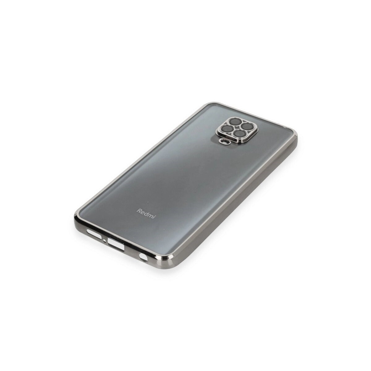 Xiaomi Redmi Note 9 Pro Kılıf Razer Lensli Silikon - Gümüş