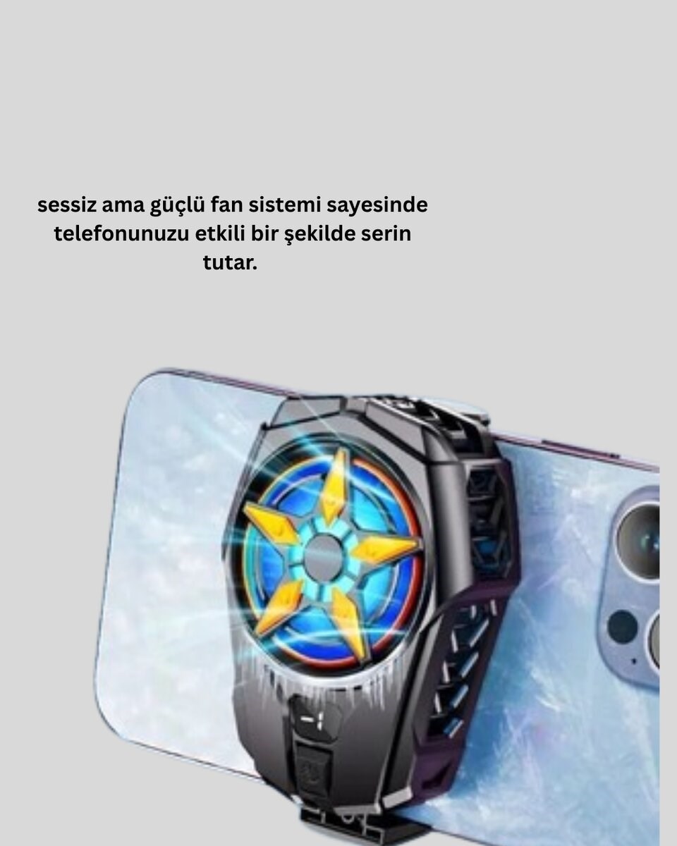 Yarı İletken Telefon Soğutucu Dijital Ekranlı Oyuncu Telefon Fanı