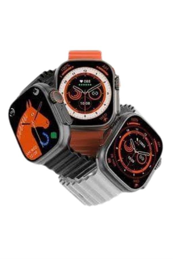 Yeni Model Akıllı Saat Ultra Smart Watch Gümüş Kasa 45mm Titreşim