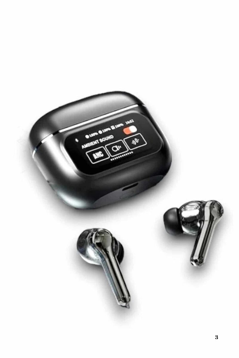 Yeni Nesil ANC Özellikli Çağrı Cevaplayan Dokunmatik Ekranlı Bluetooth Kulaklık Siyah Yeni Nesil