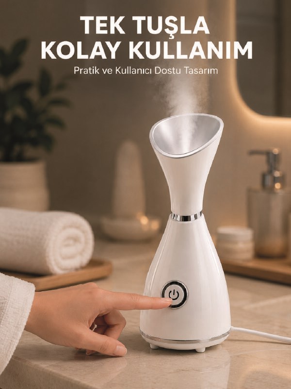 Yüz Buhar Cihazı 80 ML Su Hazneli Nano İyonik