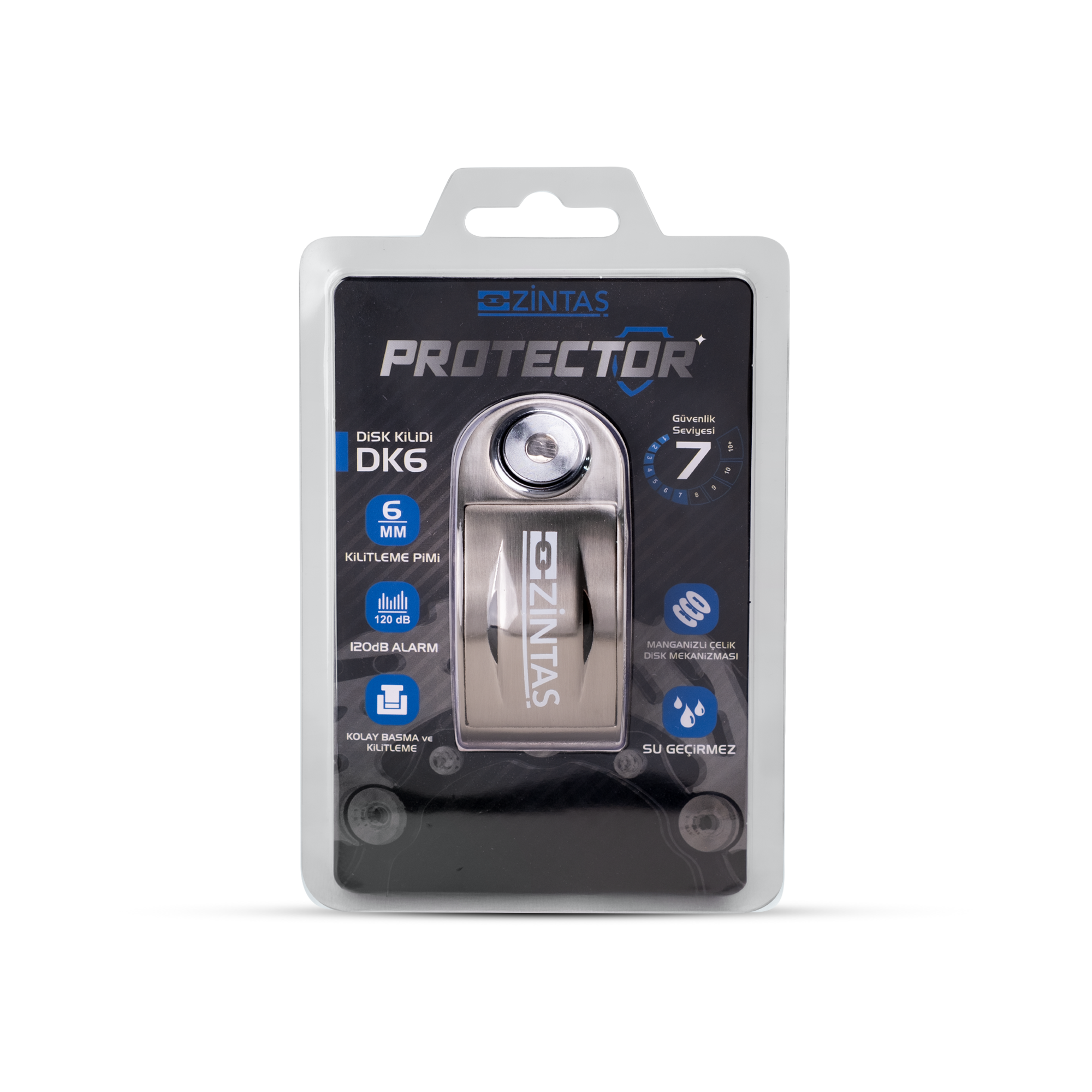 Protector Alarmlı Disk Kilidi 6mm 120 dB