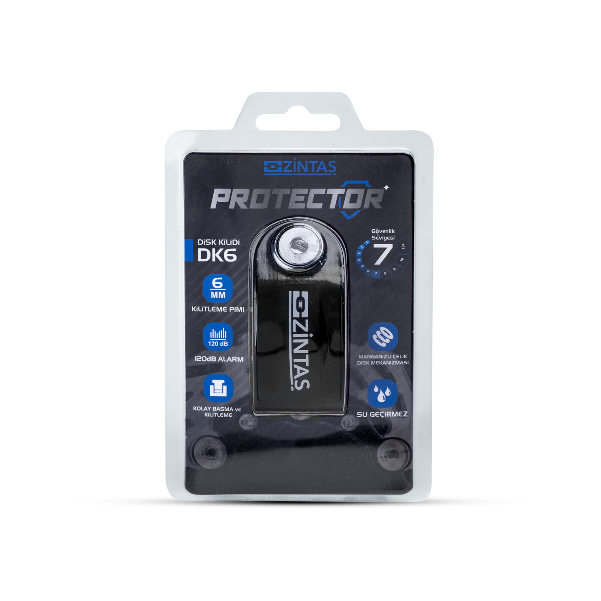Protector Alarmlı Disk Kilidi 6mm 120 dB