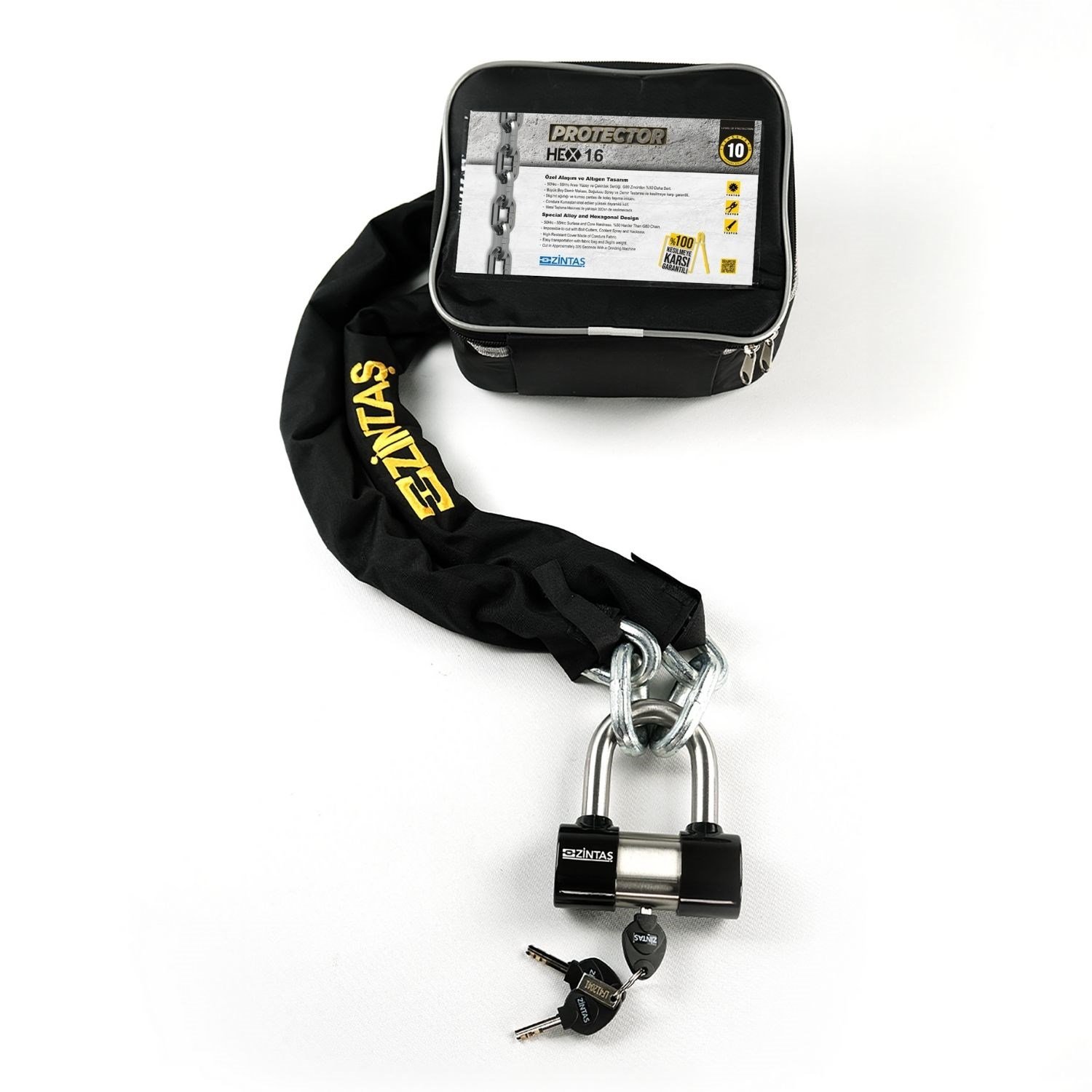 Zintaş Protector HEX16 Motosiklet Kesilmez Zincir Kilit 16mm 200cmmotosiklet kesilmez zincir, kesilmez zincir, kesilmeyen motor zinciri, kesilmeyen motosiklet zinciri, kesilmez zincir fiyatları, kesilmez zincir tavsiye, motosiklet kesilmez zincir kilit, zincir kilit, kesilmez zincir kilit, kesilmeyen motor zincir kilit,