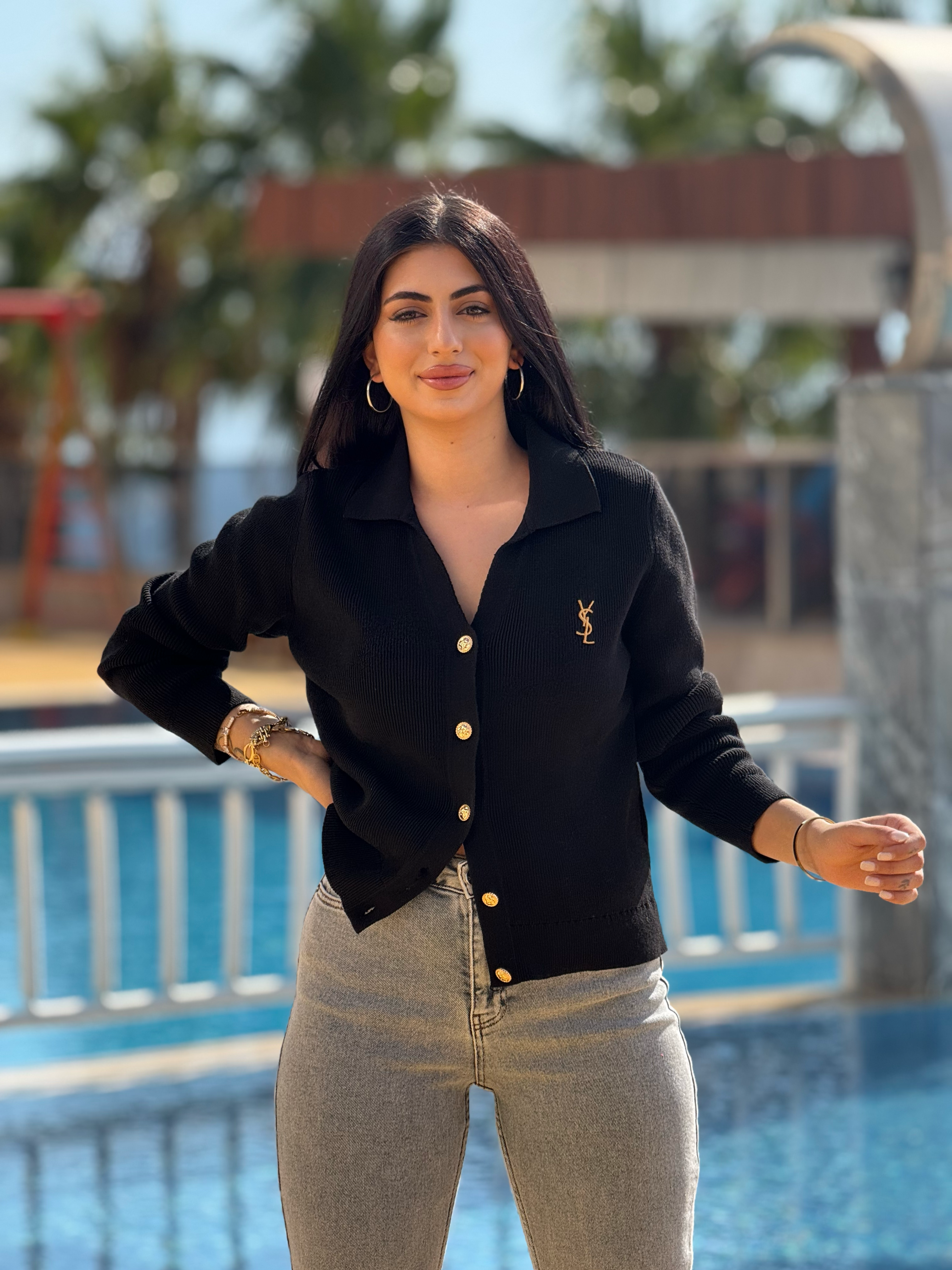 1. Kalite Ysl Hırka Siyah