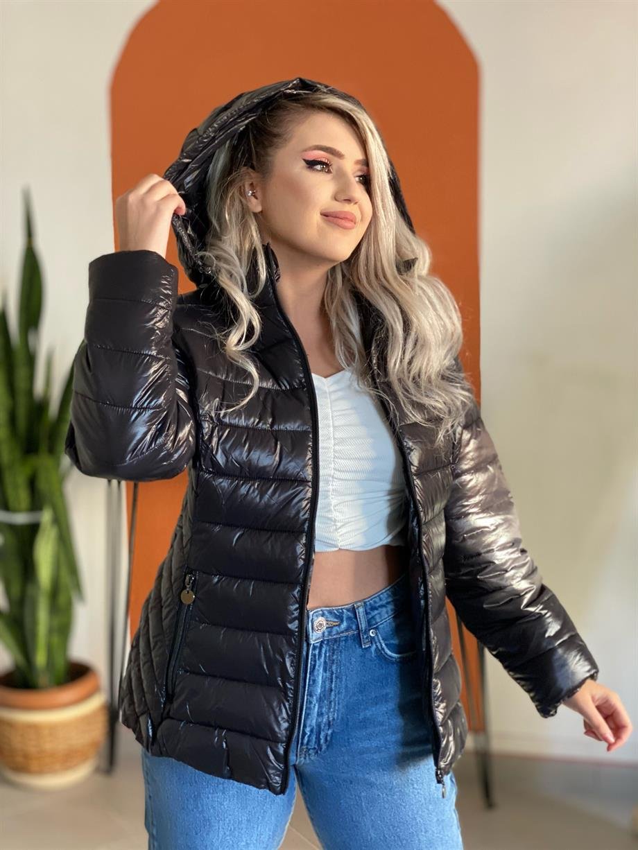 2229 Siyah Şişme Mont