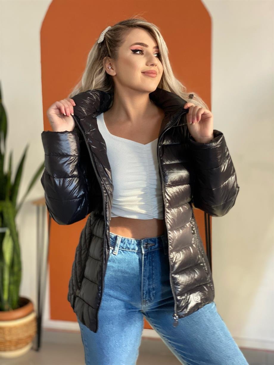 2229 Siyah Şişme Mont