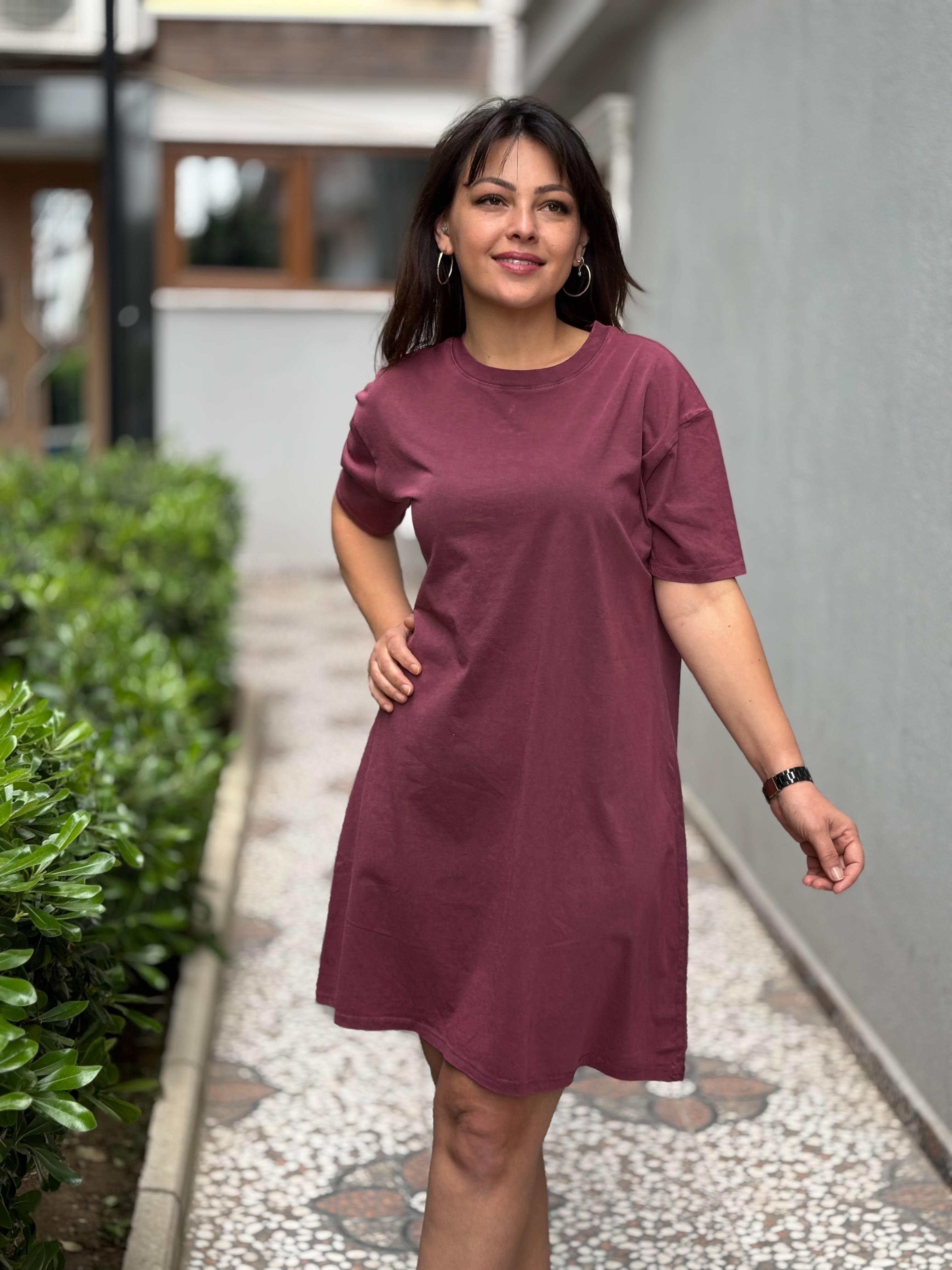 Bordo Basic Elbise