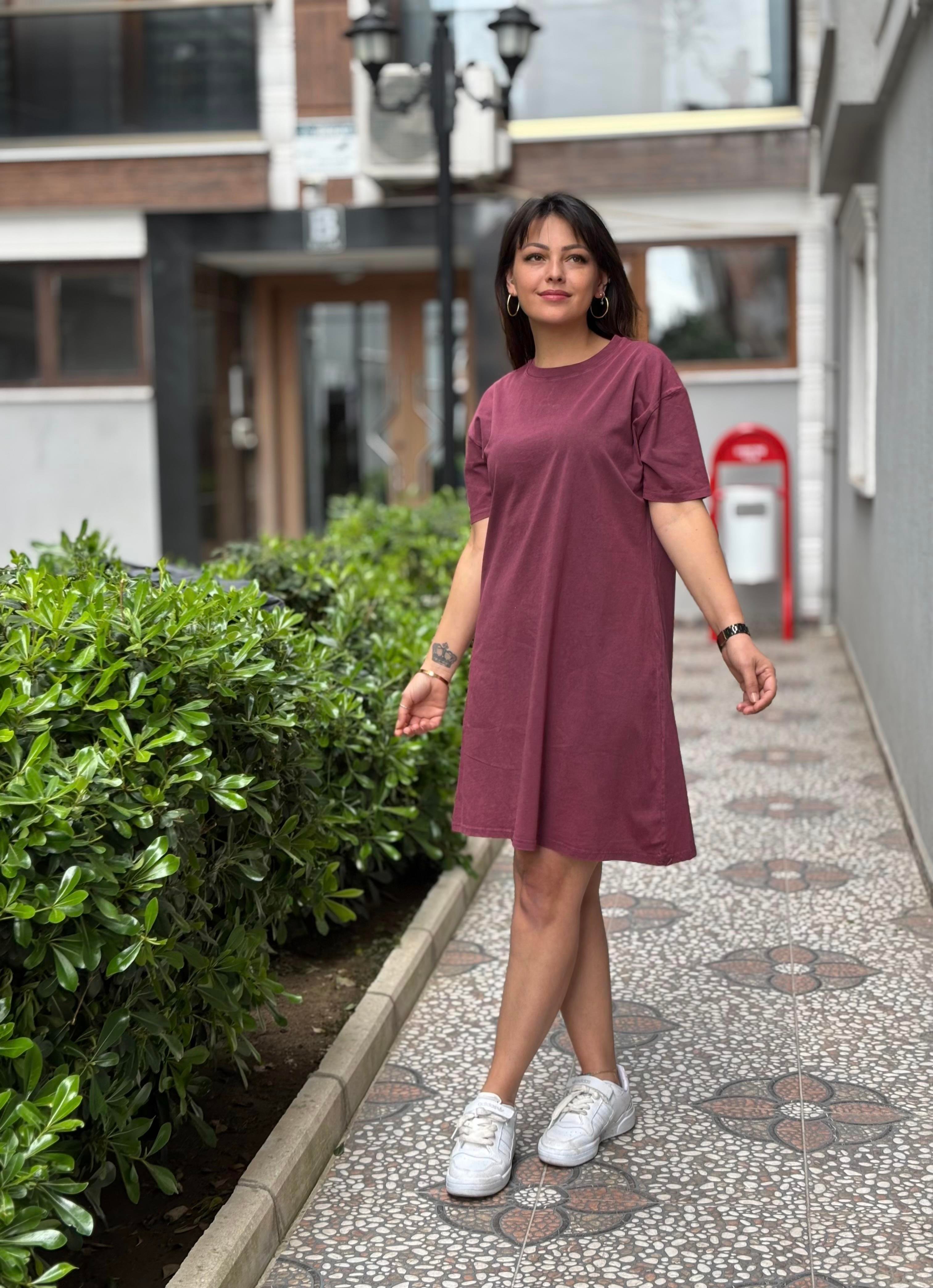 Bordo Basic Elbise