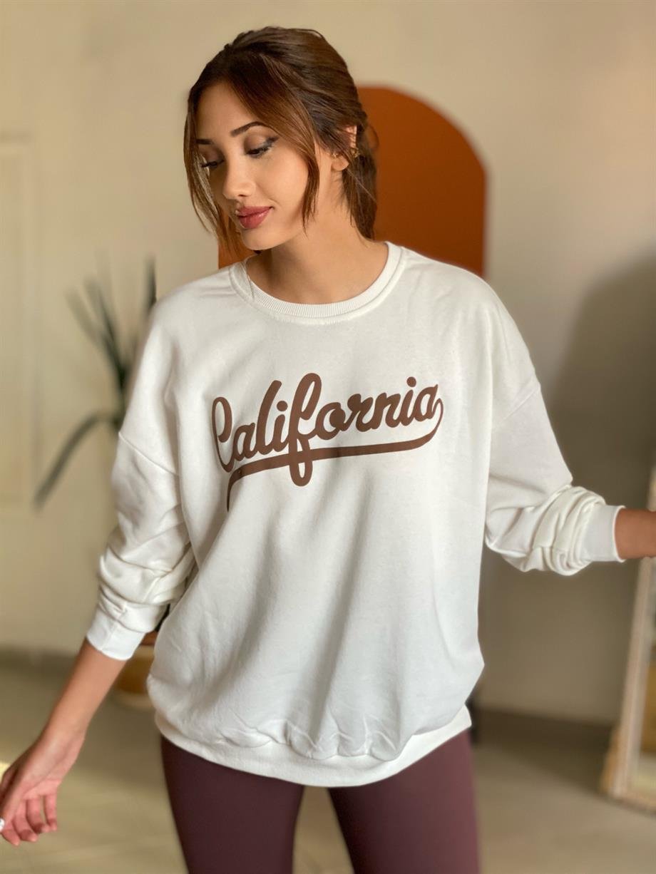 California Baskılı Sweat 