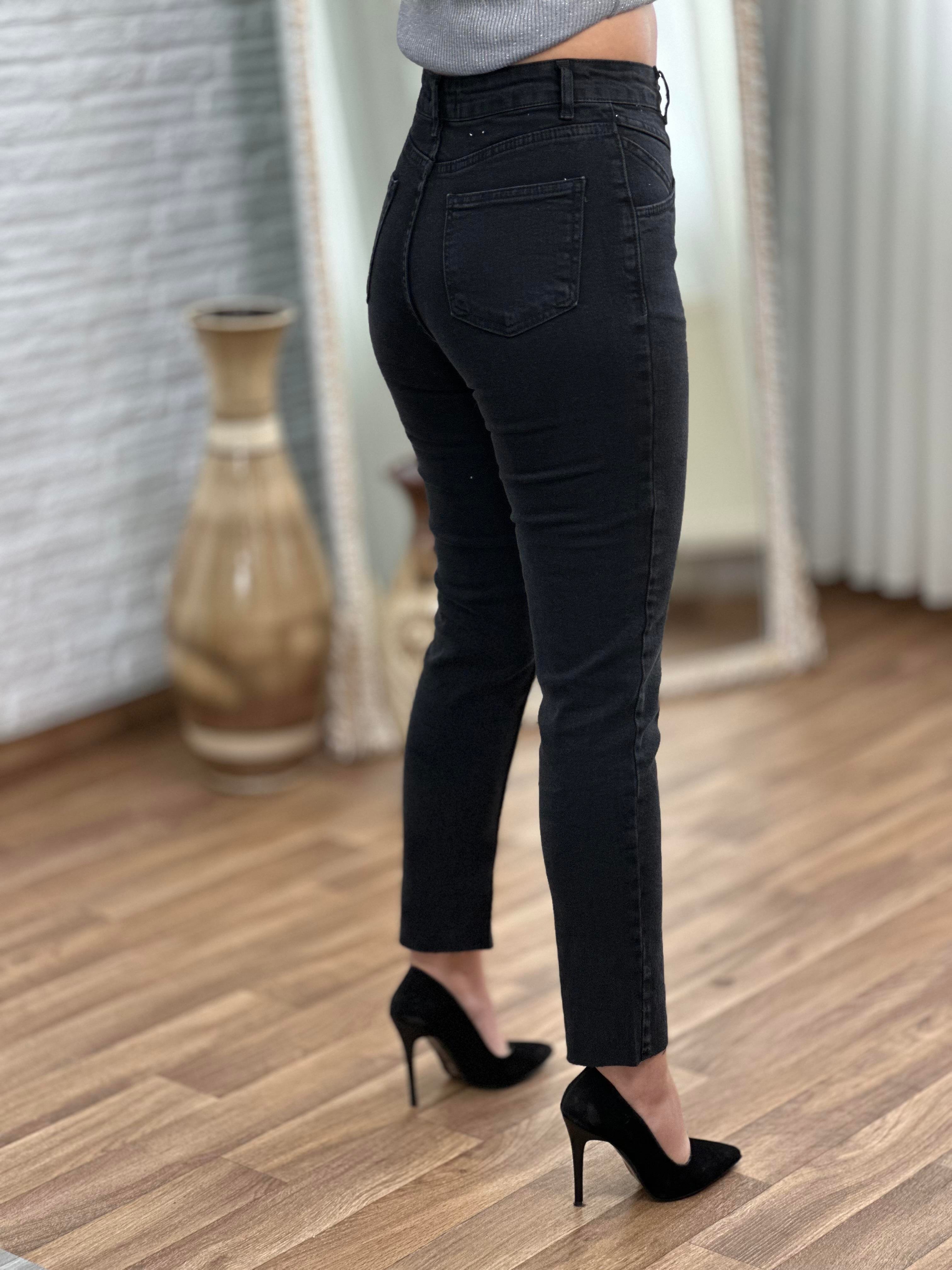 Dilvin Antrasit Paça Detaylı Jean