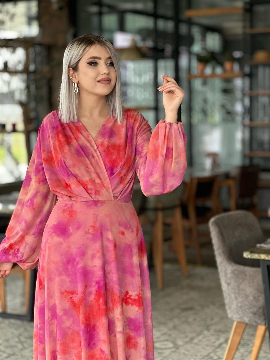 Fuşya Tül Elbise