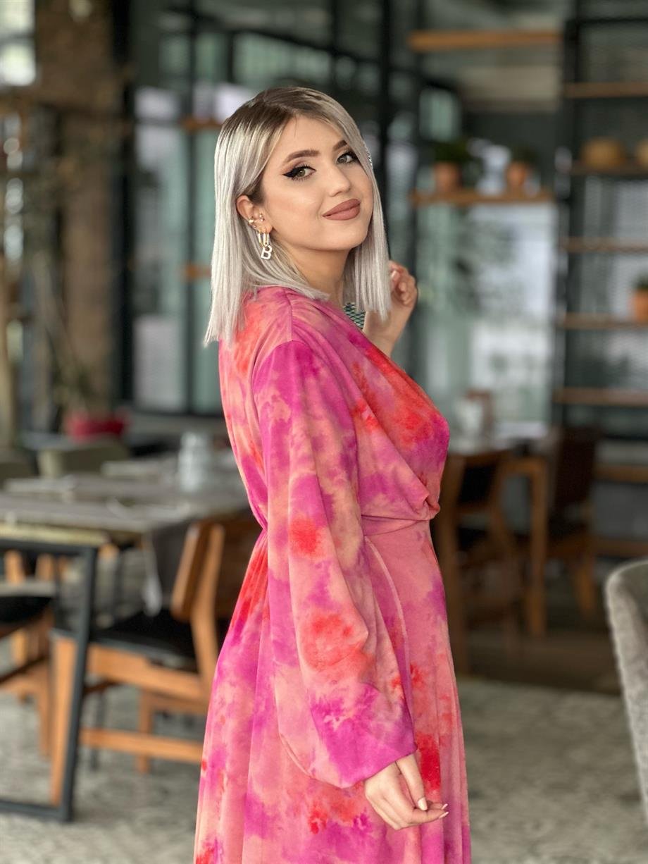 Fuşya Tül Elbise