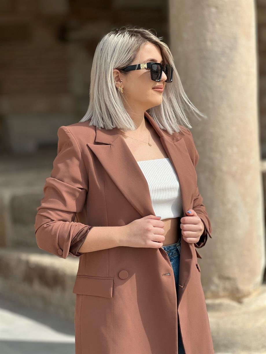 Kahve Blazer Ceket